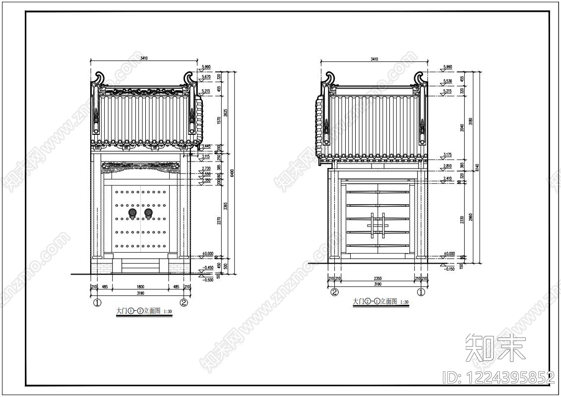 其他古建筑cad施工图下载【ID:1224395852】