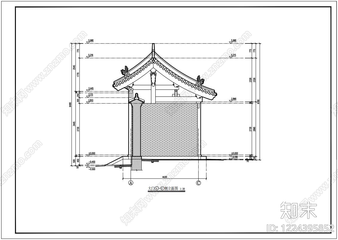 其他古建筑cad施工图下载【ID:1224395852】