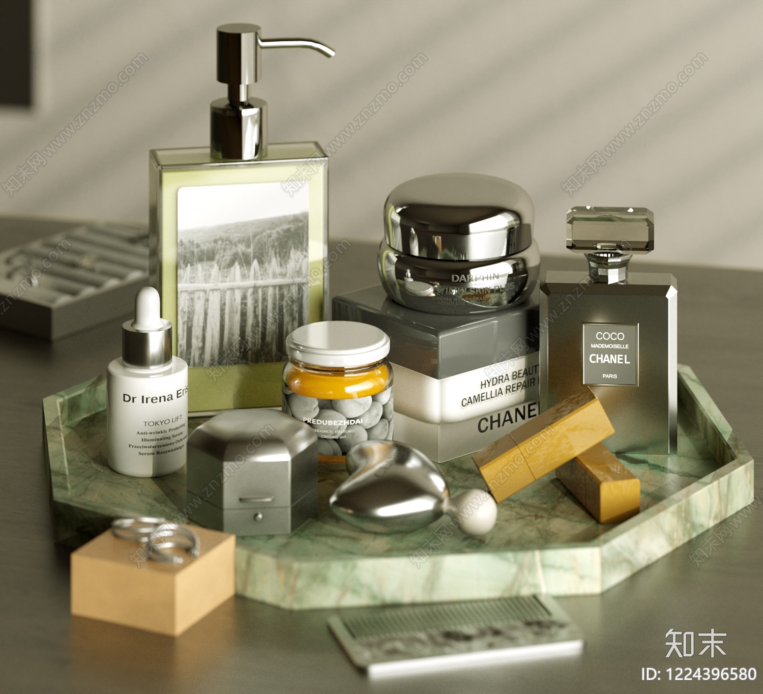 轻奢化妆品SU模型下载【ID:1224396580】