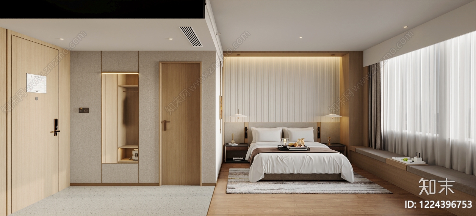 酒店客房3D模型下载【ID:1224396753】