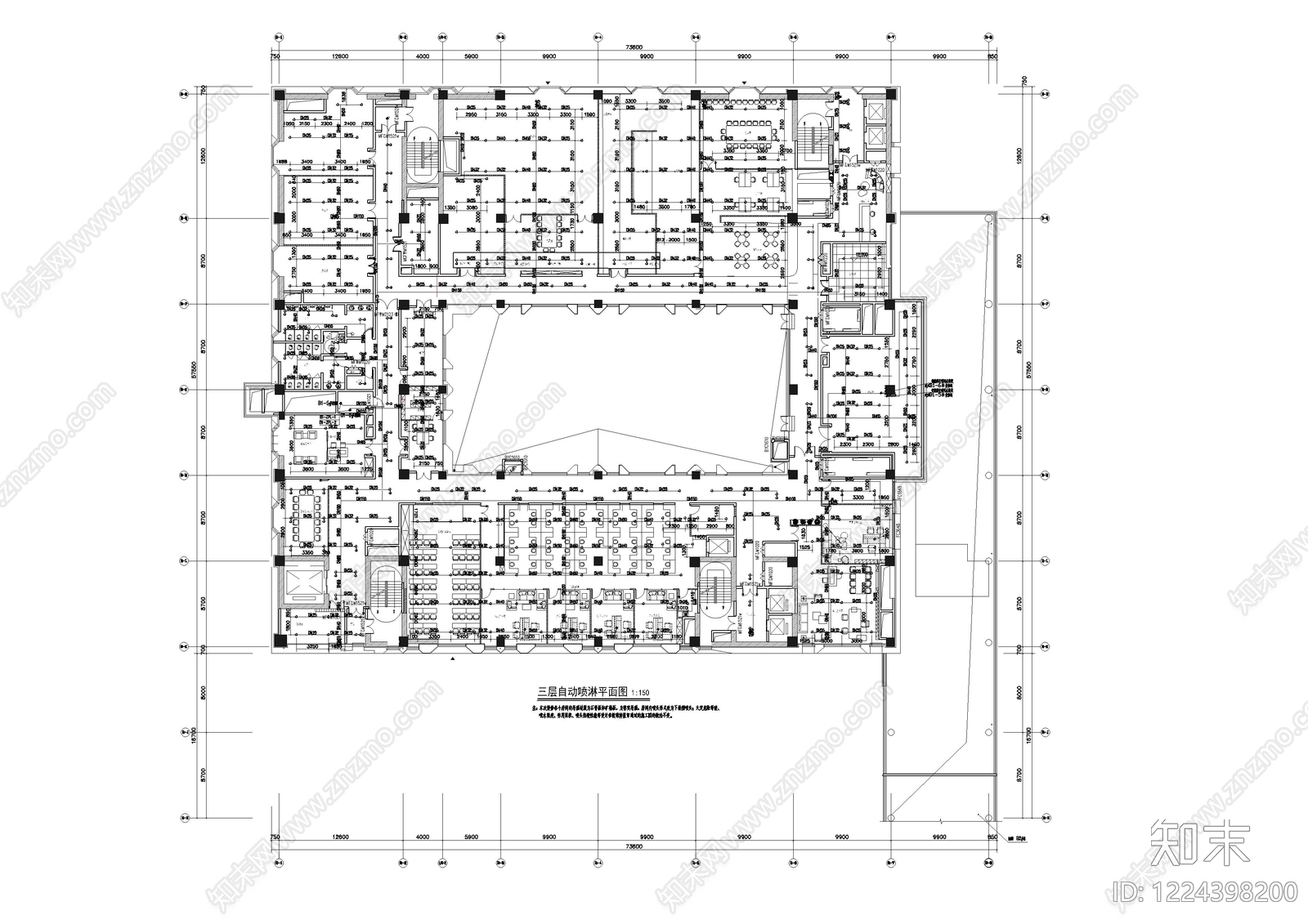 整体办公空间cad施工图下载【ID:1224398200】