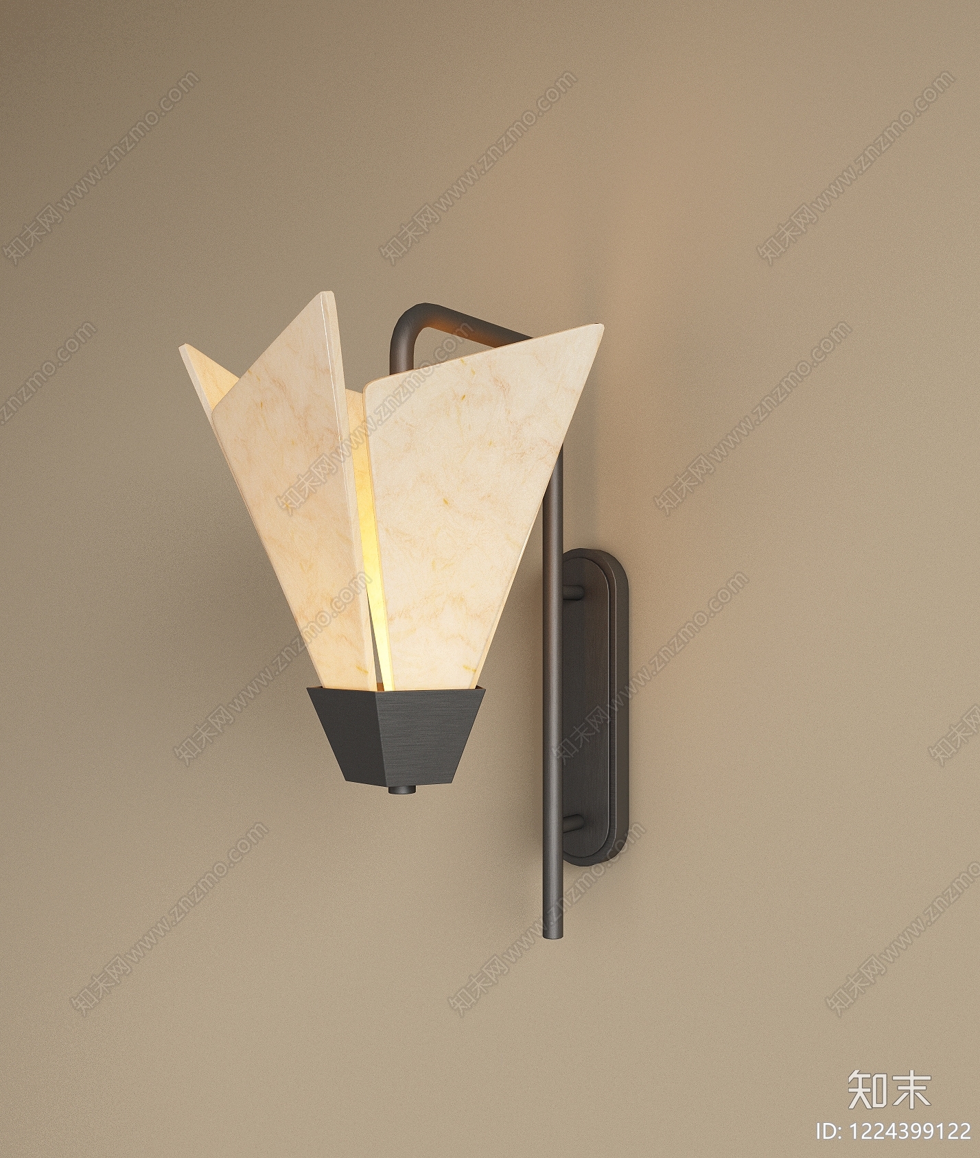 新中式镜前灯3D模型下载【ID:1224399122】