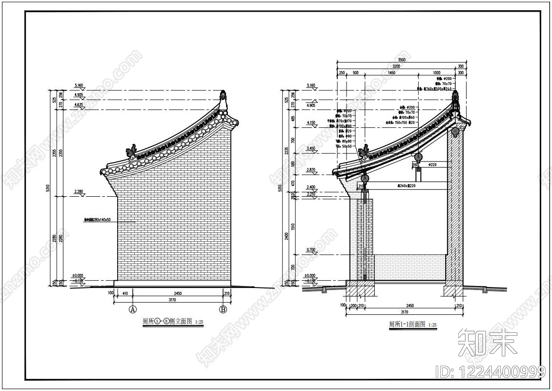 其他古建筑cad施工图下载【ID:1224400999】