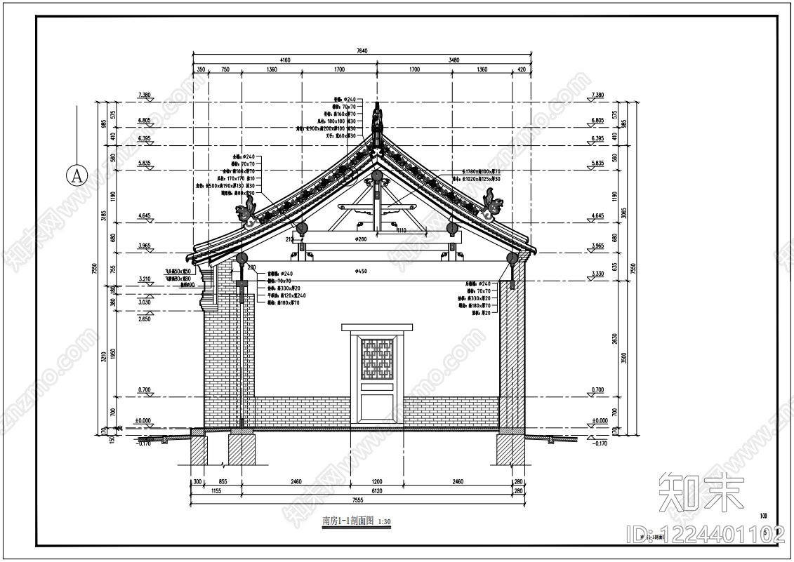 其他古建筑cad施工图下载【ID:1224401102】
