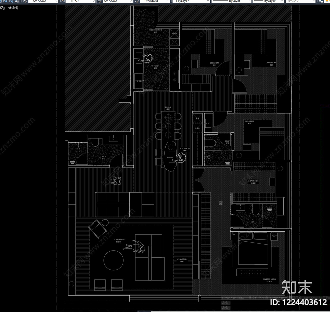 大平层cad施工图下载【ID:1224403612】