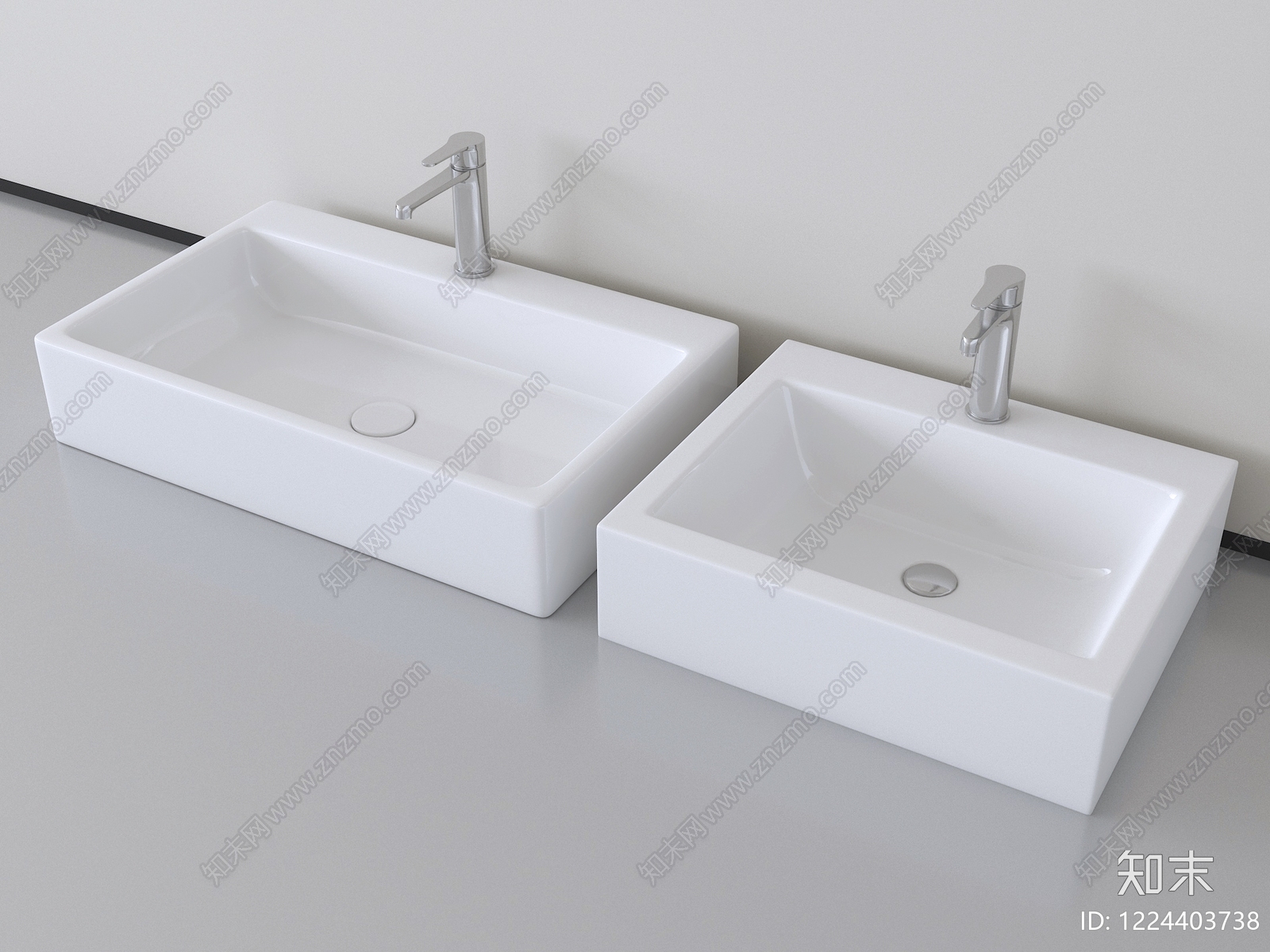 极简台盆3D模型下载【ID:1224403738】