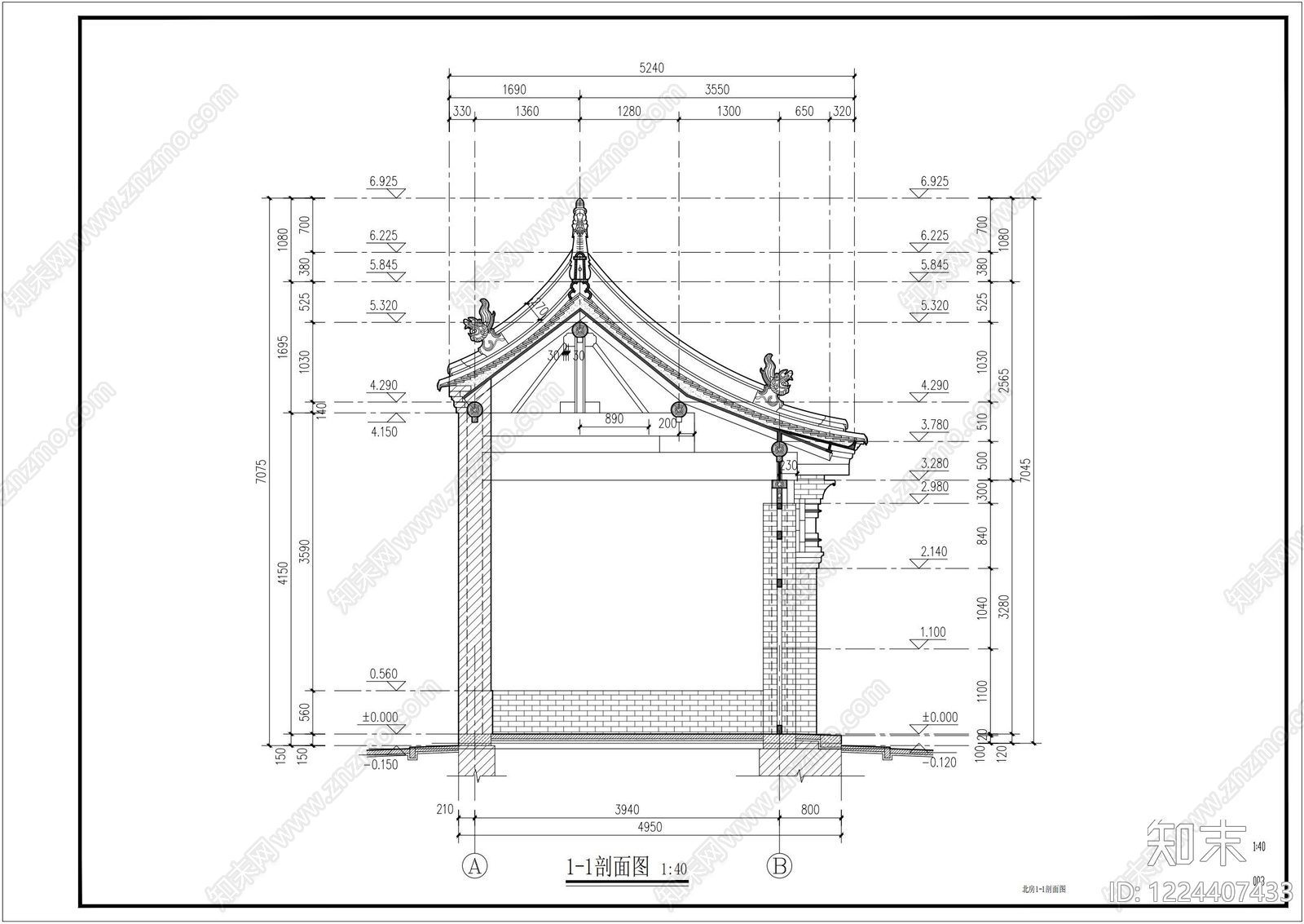 四合院cad施工图下载【ID:1224407433】