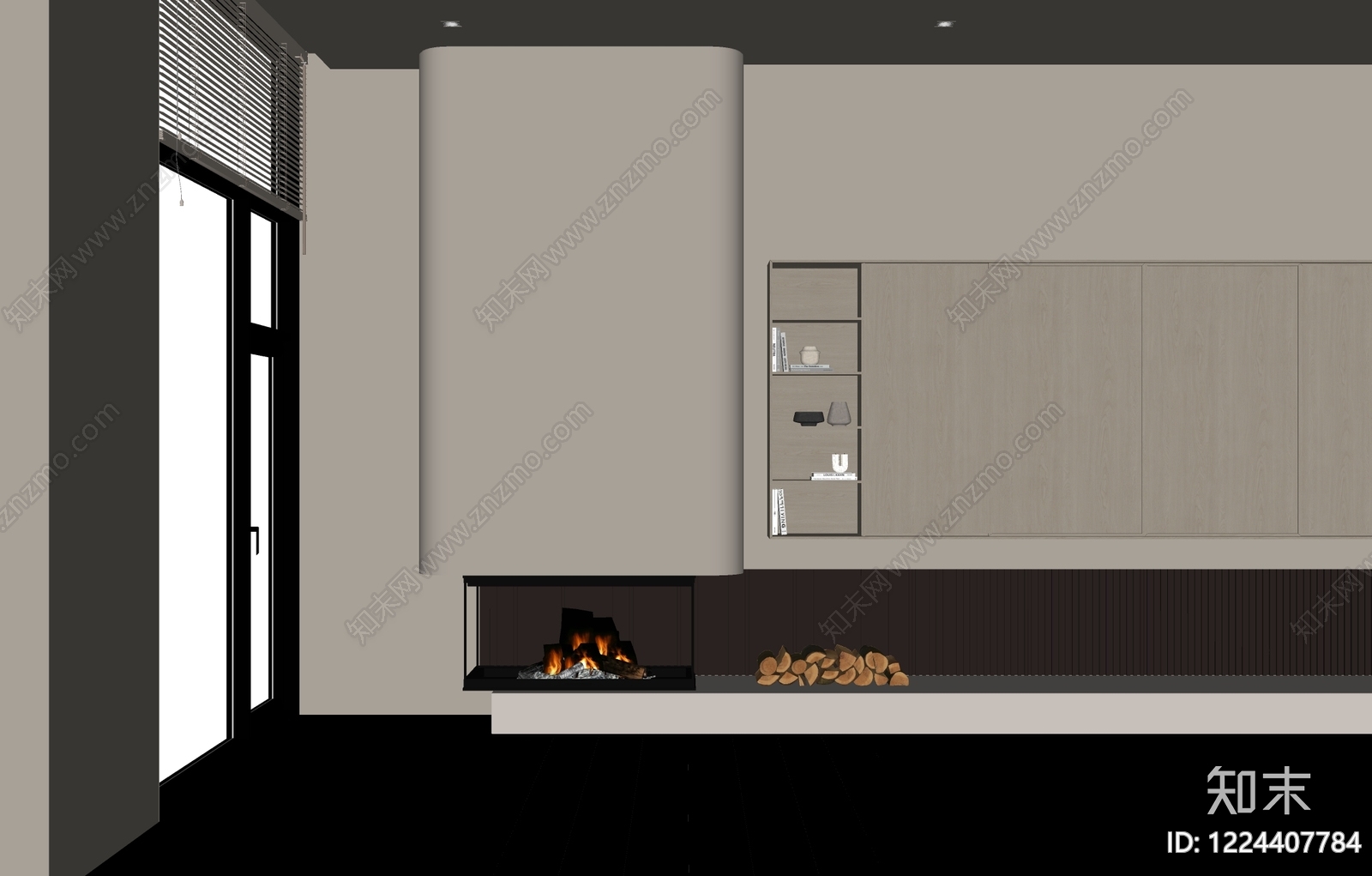 极简壁炉SU模型下载【ID:1224407784】