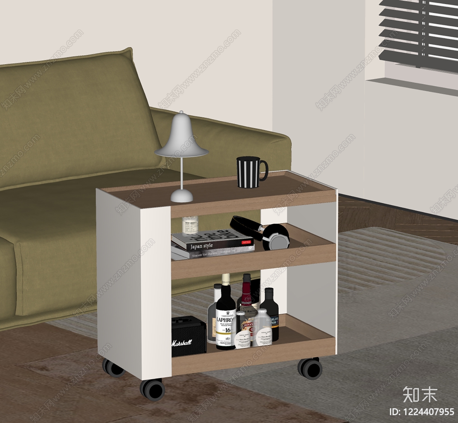 现代简约边几SU模型下载【ID:1224407955】