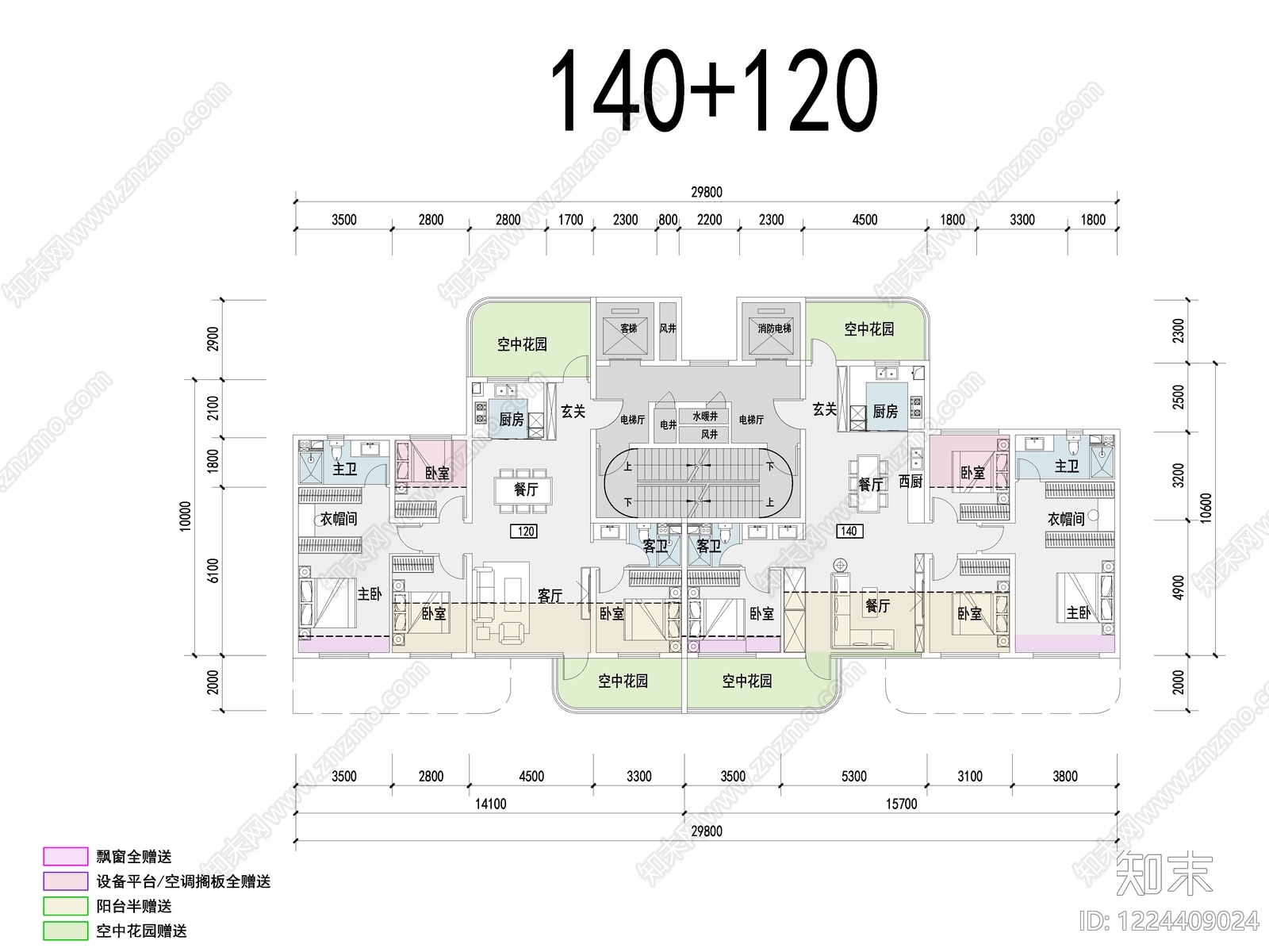 住宅楼建筑cad施工图下载【ID:1224409024】