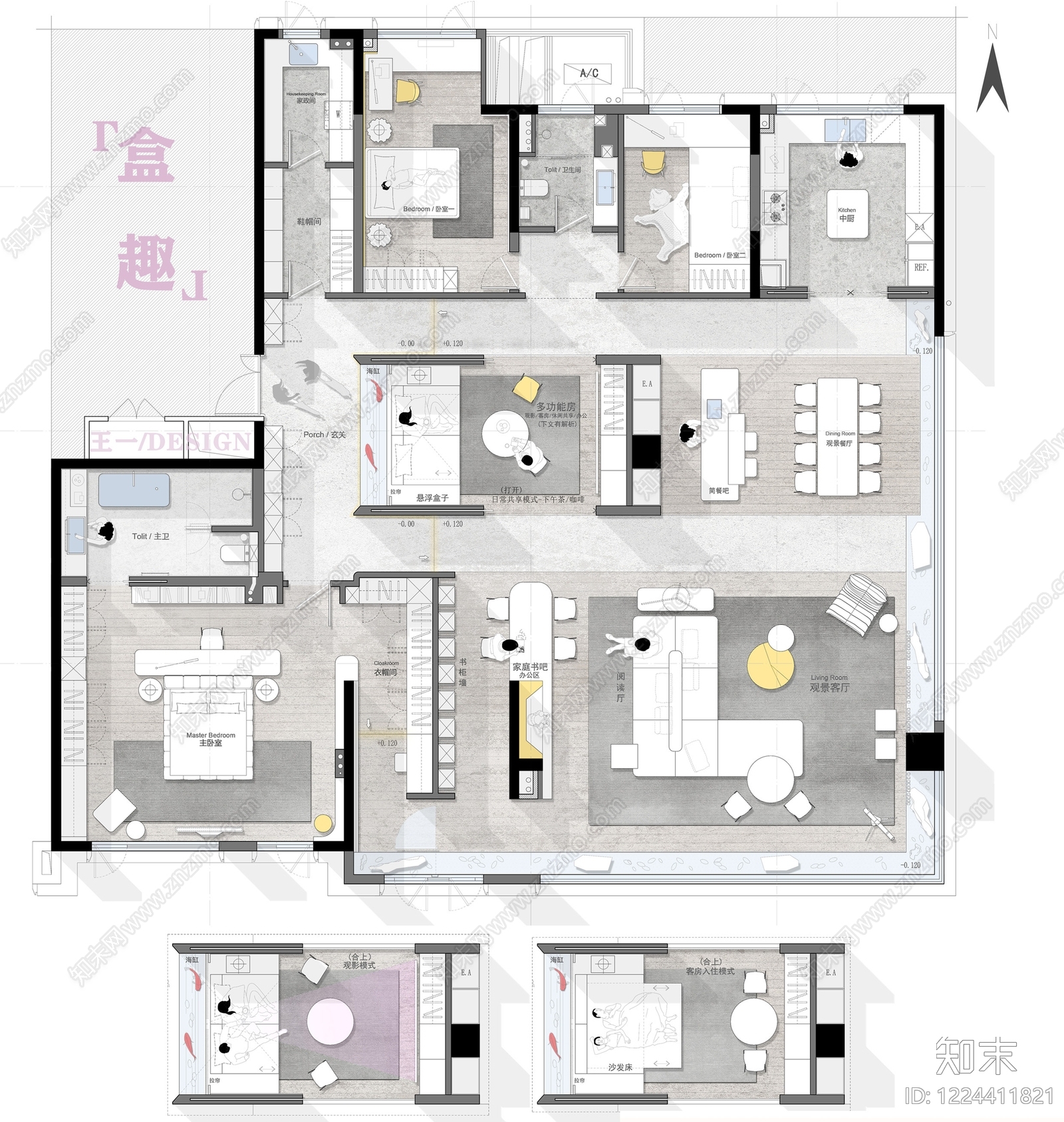 大平层cad施工图下载【ID:1224411821】