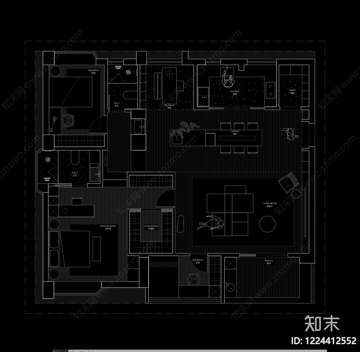 大平层cad施工图下载【ID:1224412552】
