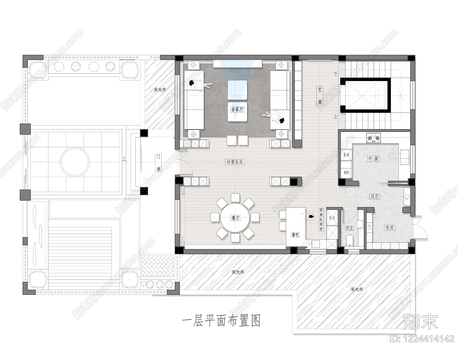 别墅cad施工图下载【ID:1224414142】