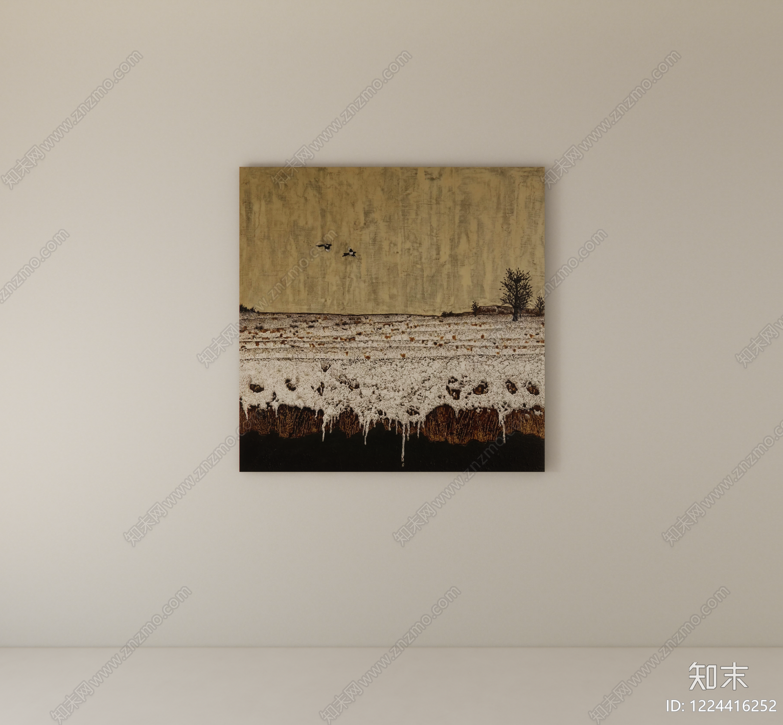 侘寂挂画SU模型下载【ID:1224416252】