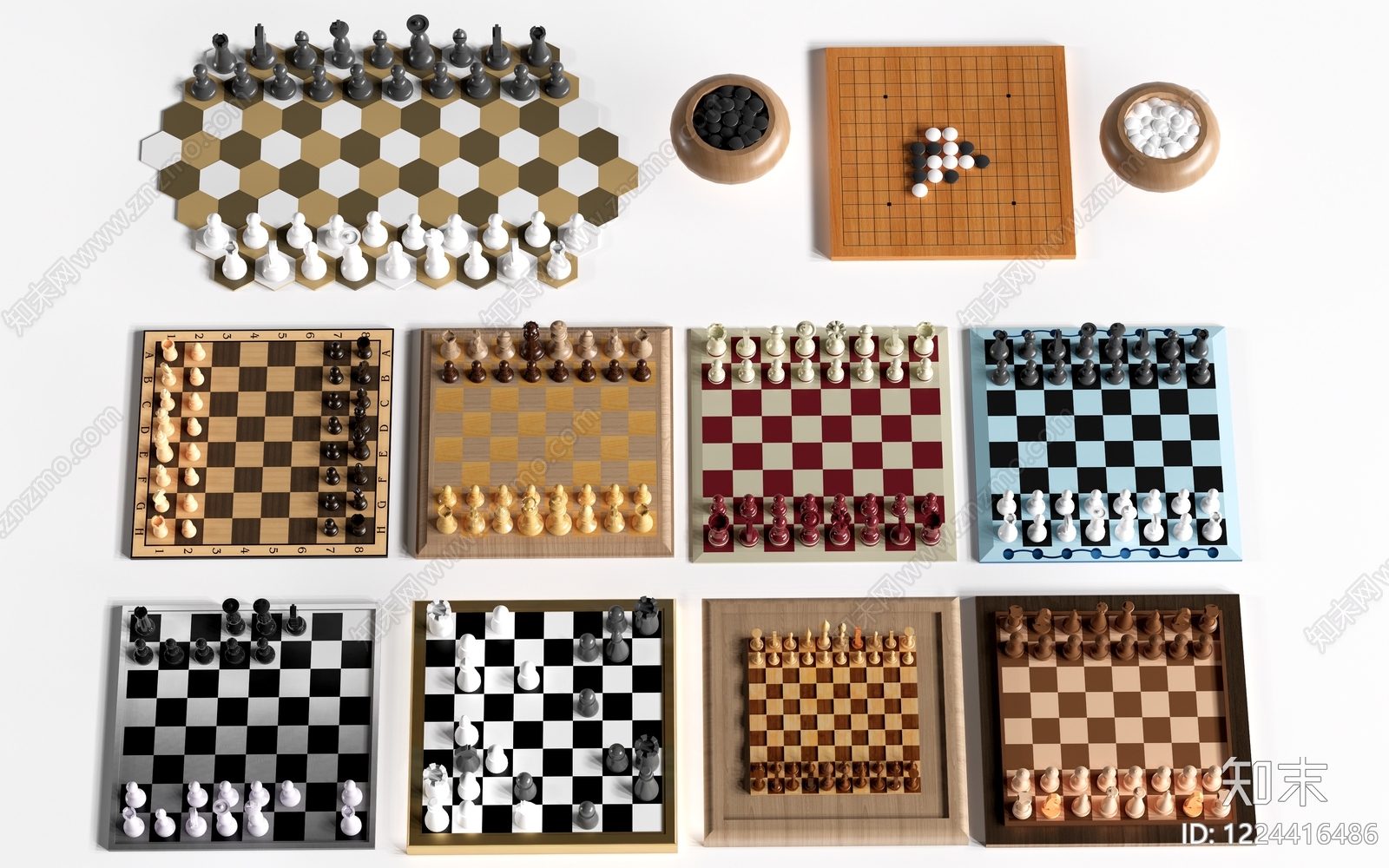 极简棋牌室SU模型下载【ID:1224416486】