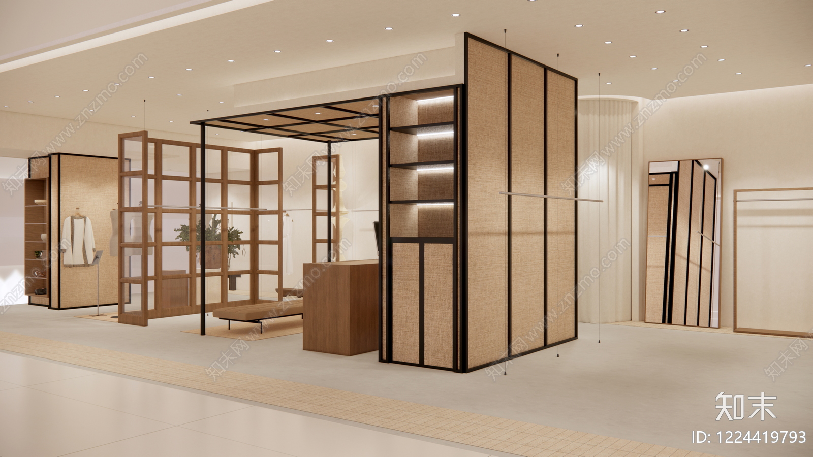 服装店cad施工图下载【ID:1224419793】