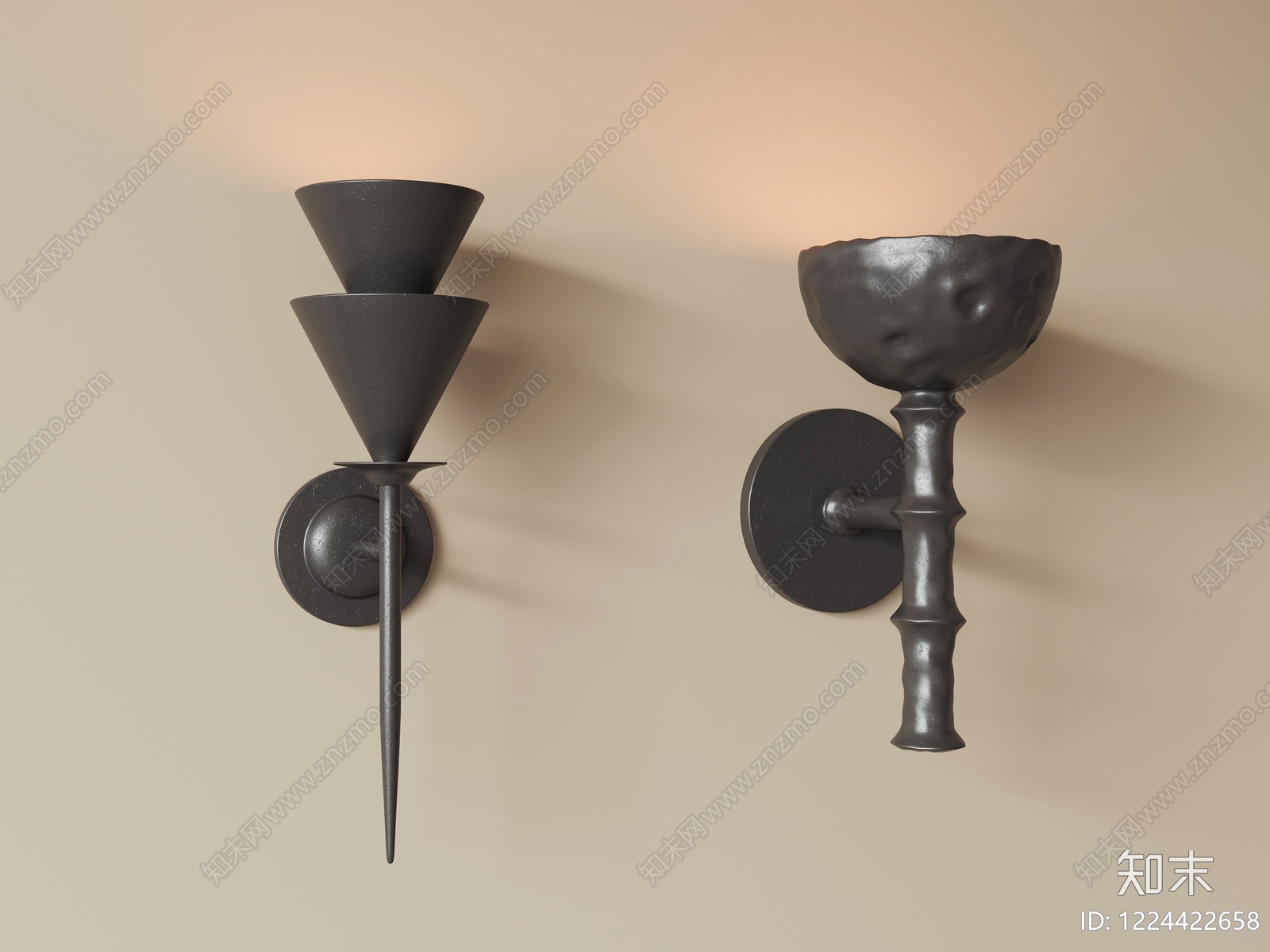 侘寂灯具组合SU模型下载【ID:1224422658】