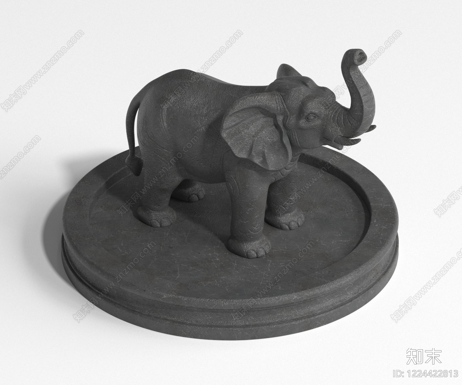 中式雕塑摆件3D模型下载【ID:1224422813】
