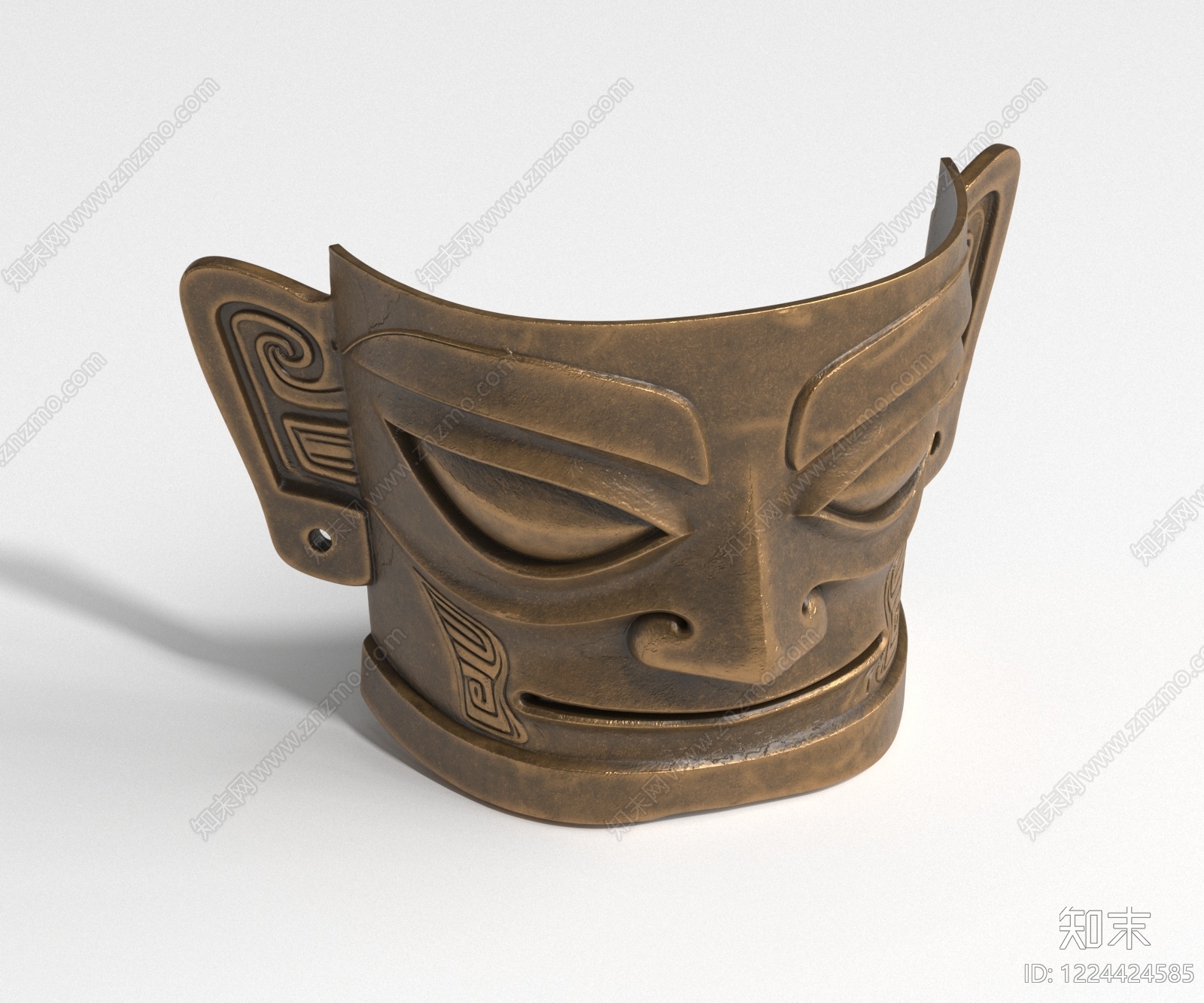 中式雕塑摆件3D模型下载【ID:1224424585】