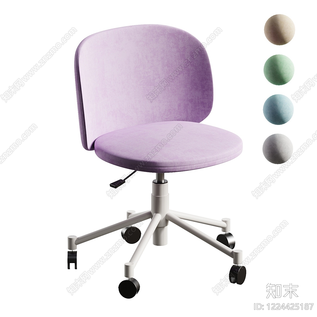 现代简约办公椅3D模型下载【ID:1224425187】