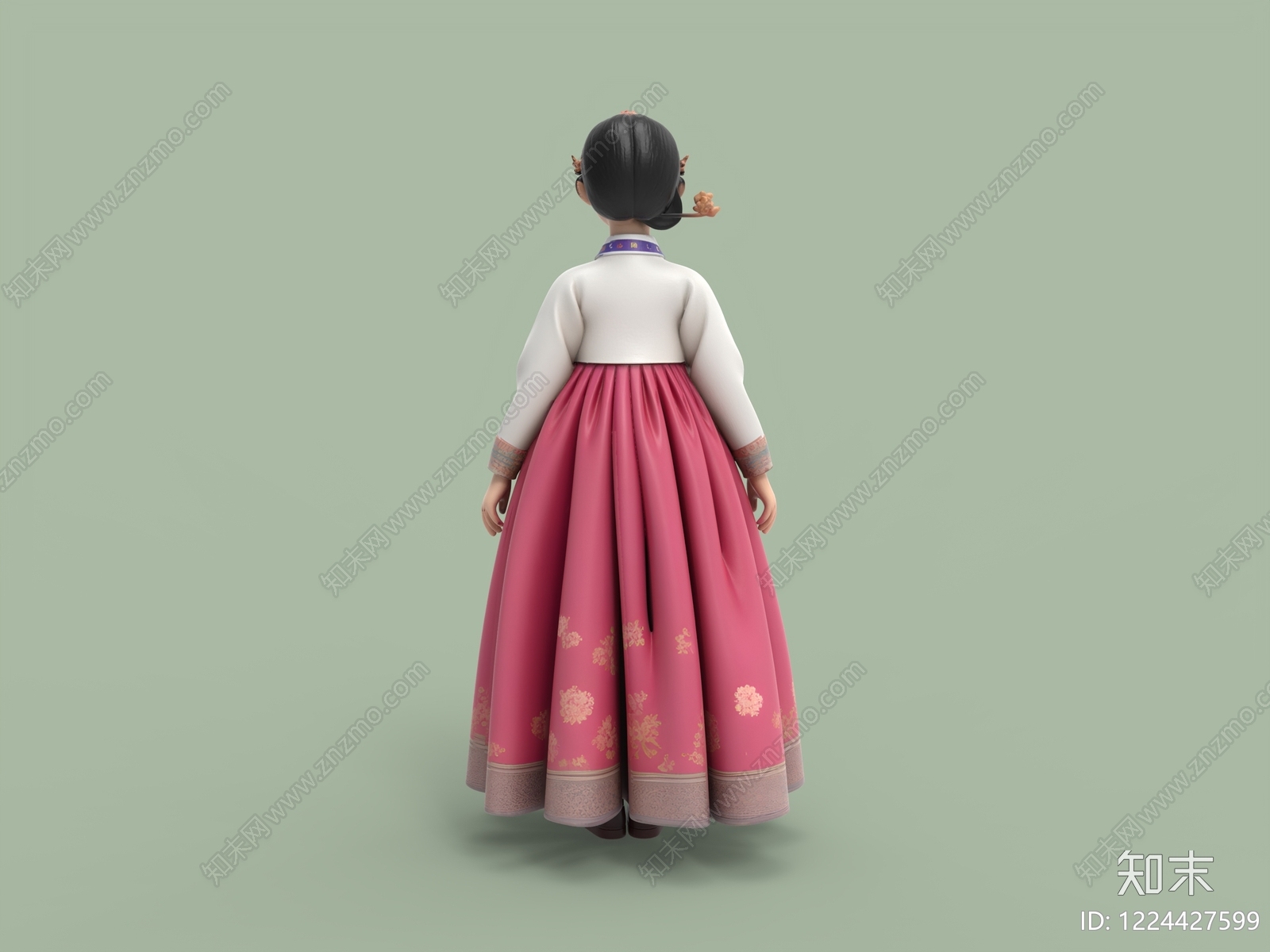 中式虚拟人物3D模型下载【ID:1224427599】