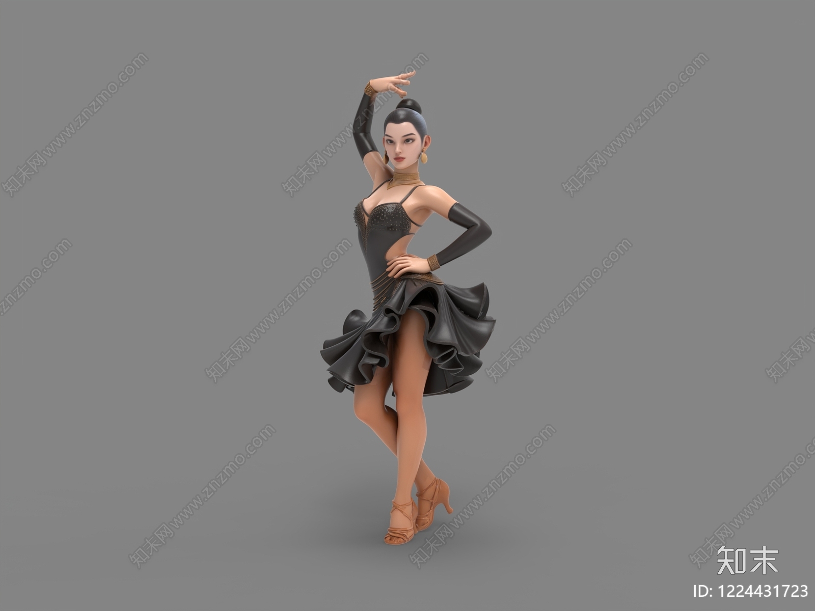轻奢虚拟人物3D模型下载【ID:1224431723】