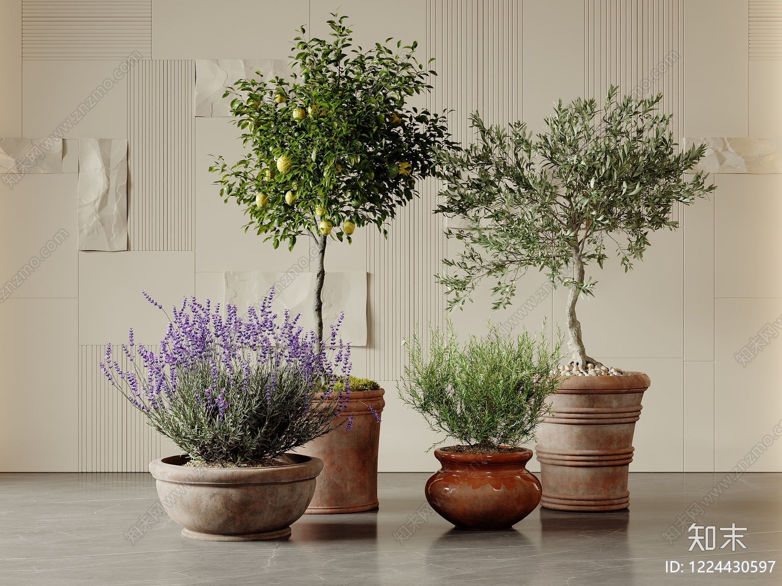 侘寂盆栽3D模型下载【ID:1224430597】