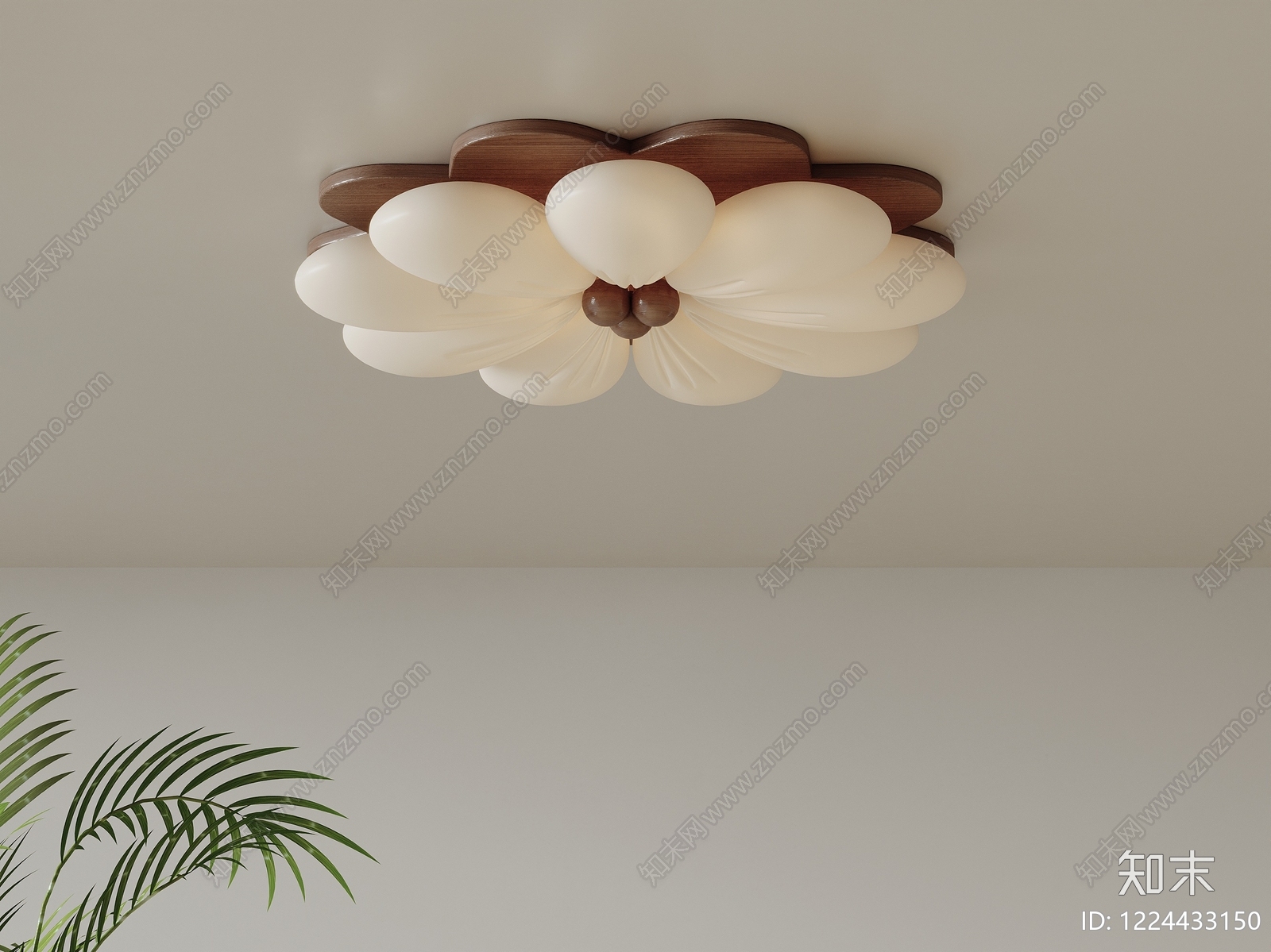 奶油风吸顶灯3D模型下载【ID:1224433150】