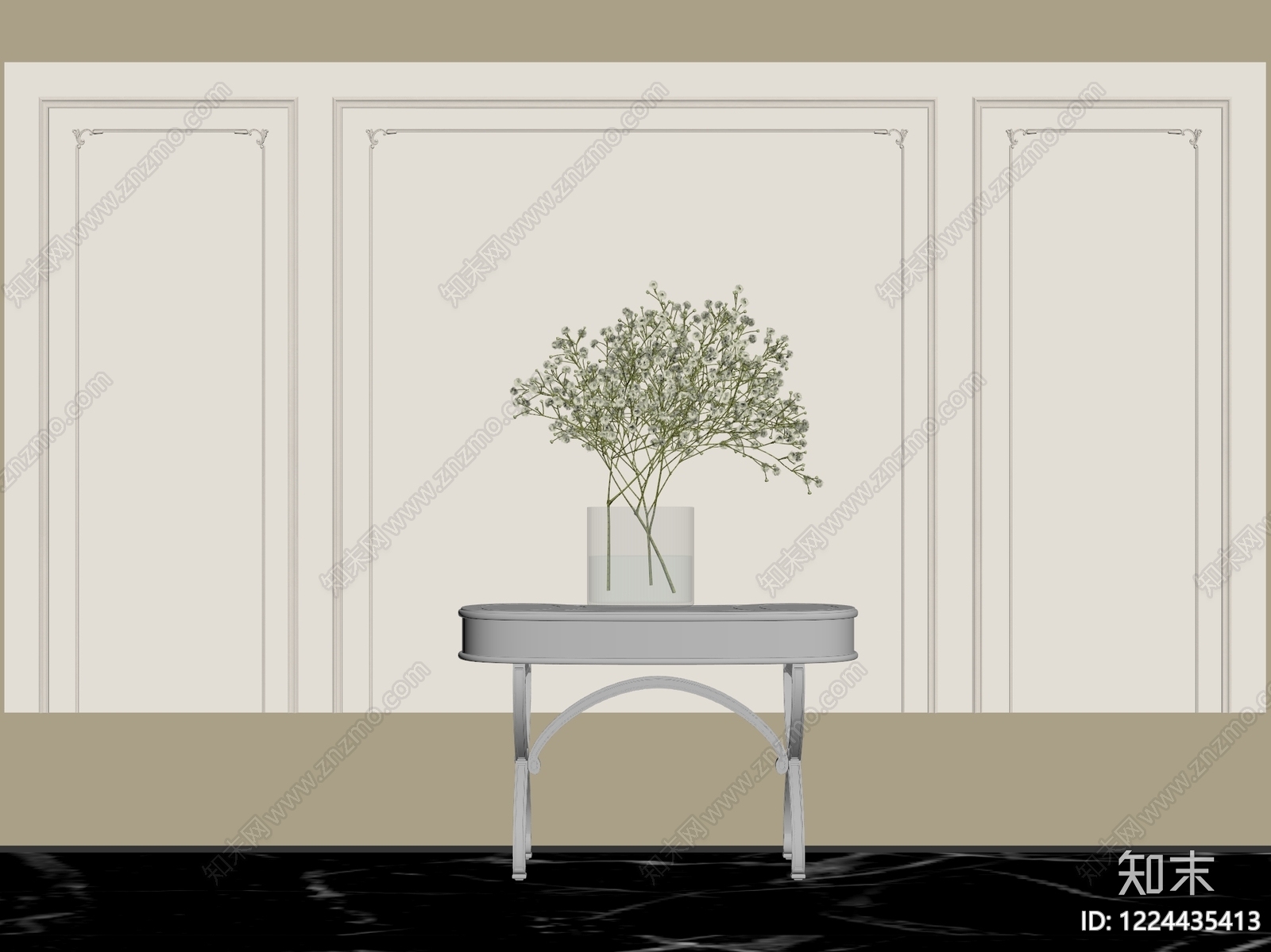 极简玄关柜SU模型下载【ID:1224435413】