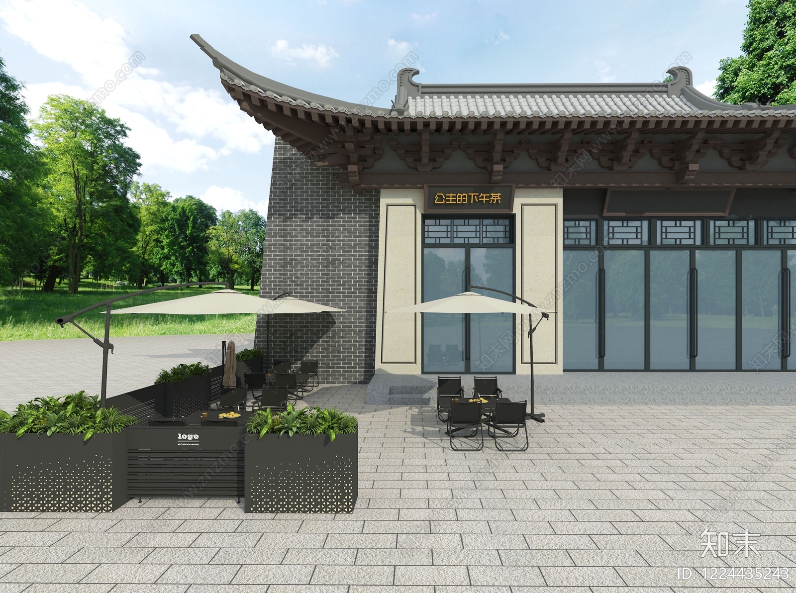 新中式外摆3D模型下载【ID:1224435243】