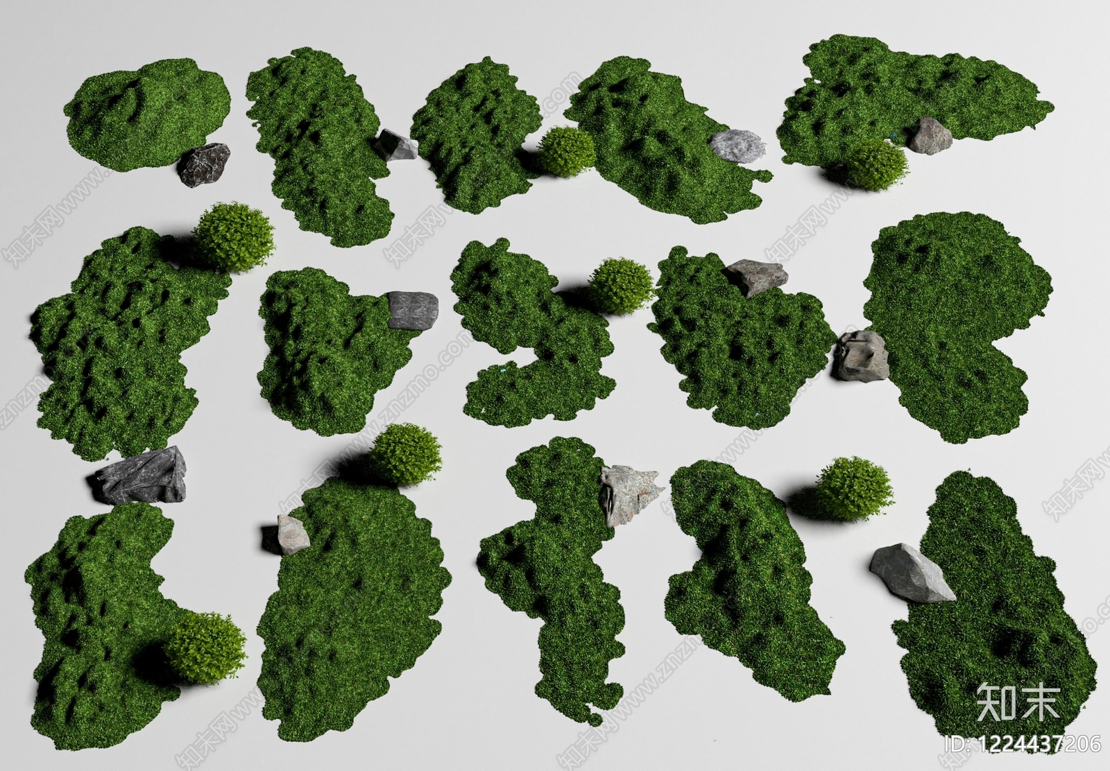 禅意微地形3D模型下载【ID:1224437206】