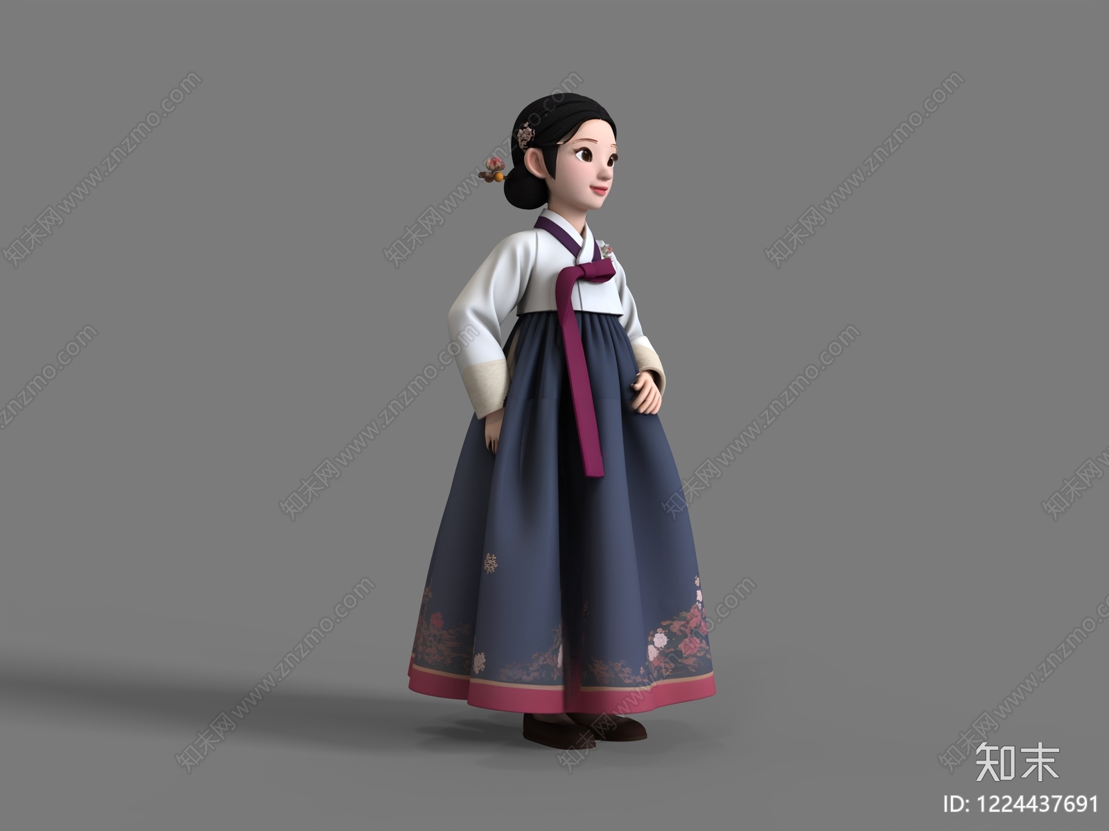 中式虚拟人物SU模型下载【ID:1224437691】