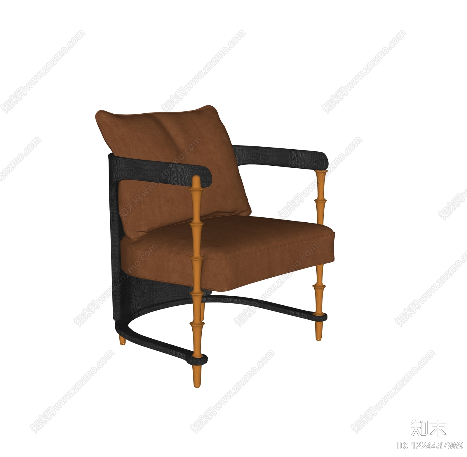 轻奢休闲椅SU模型下载【ID:1224437969】