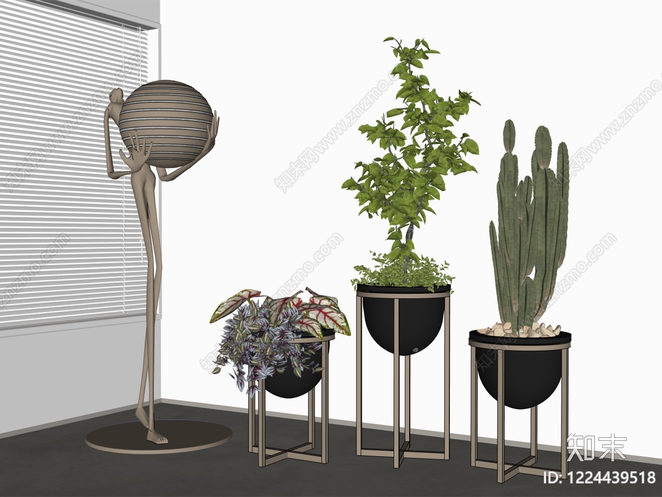 轻奢摆件组合SU模型下载【ID:1224439518】