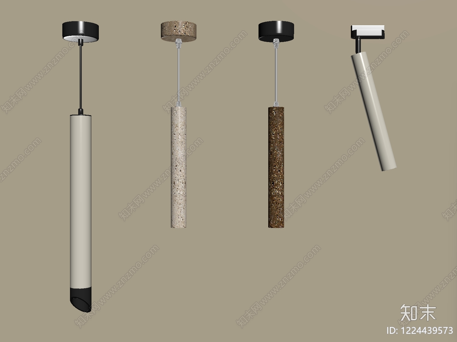 极简灯具组合SU模型下载【ID:1224439573】