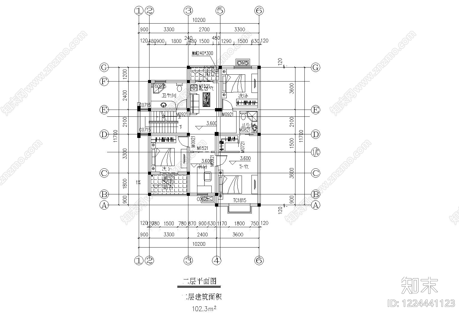 别墅建筑cad施工图下载【ID:1224441123】
