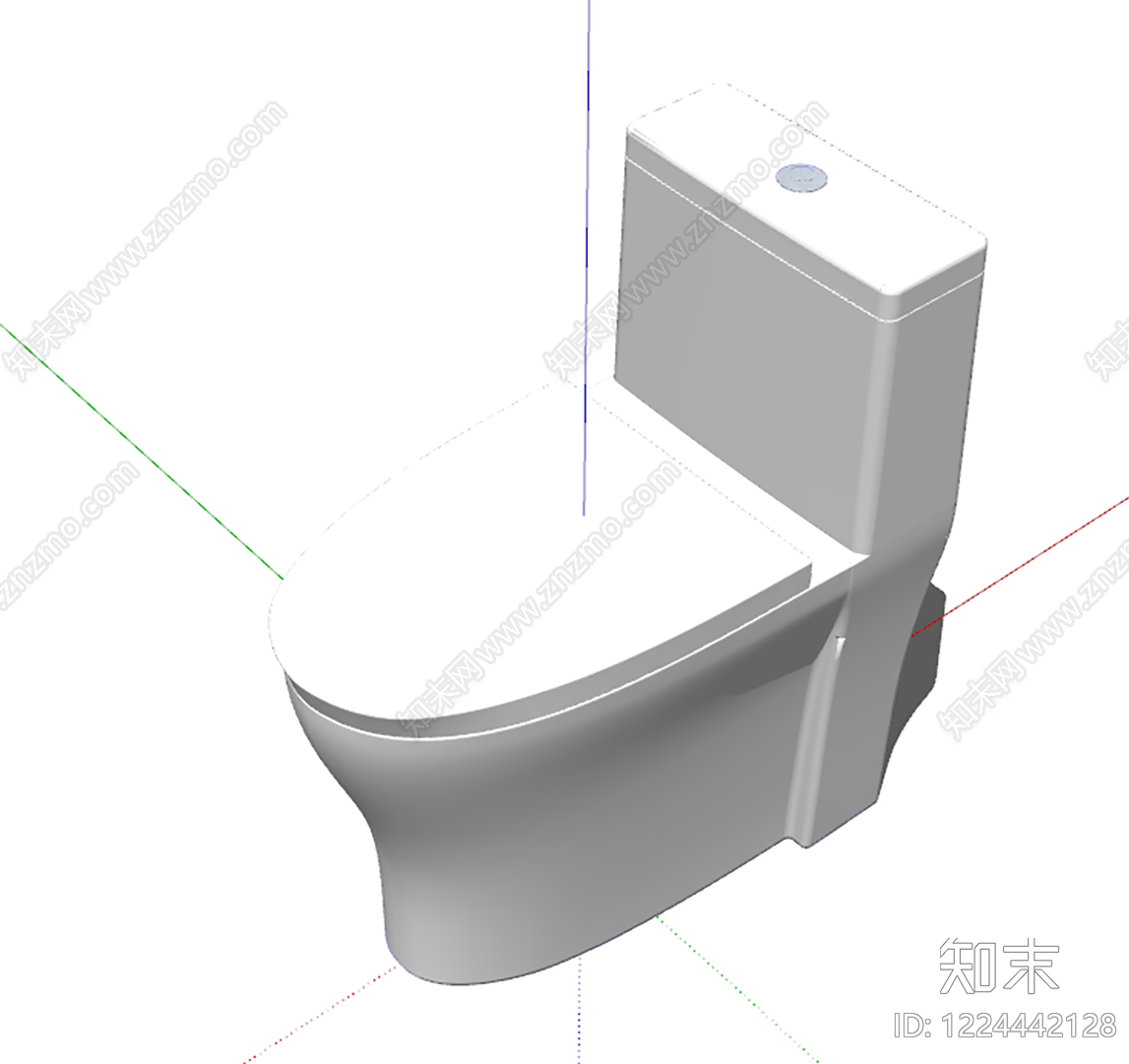 极简马桶SU模型下载【ID:1224442128】
