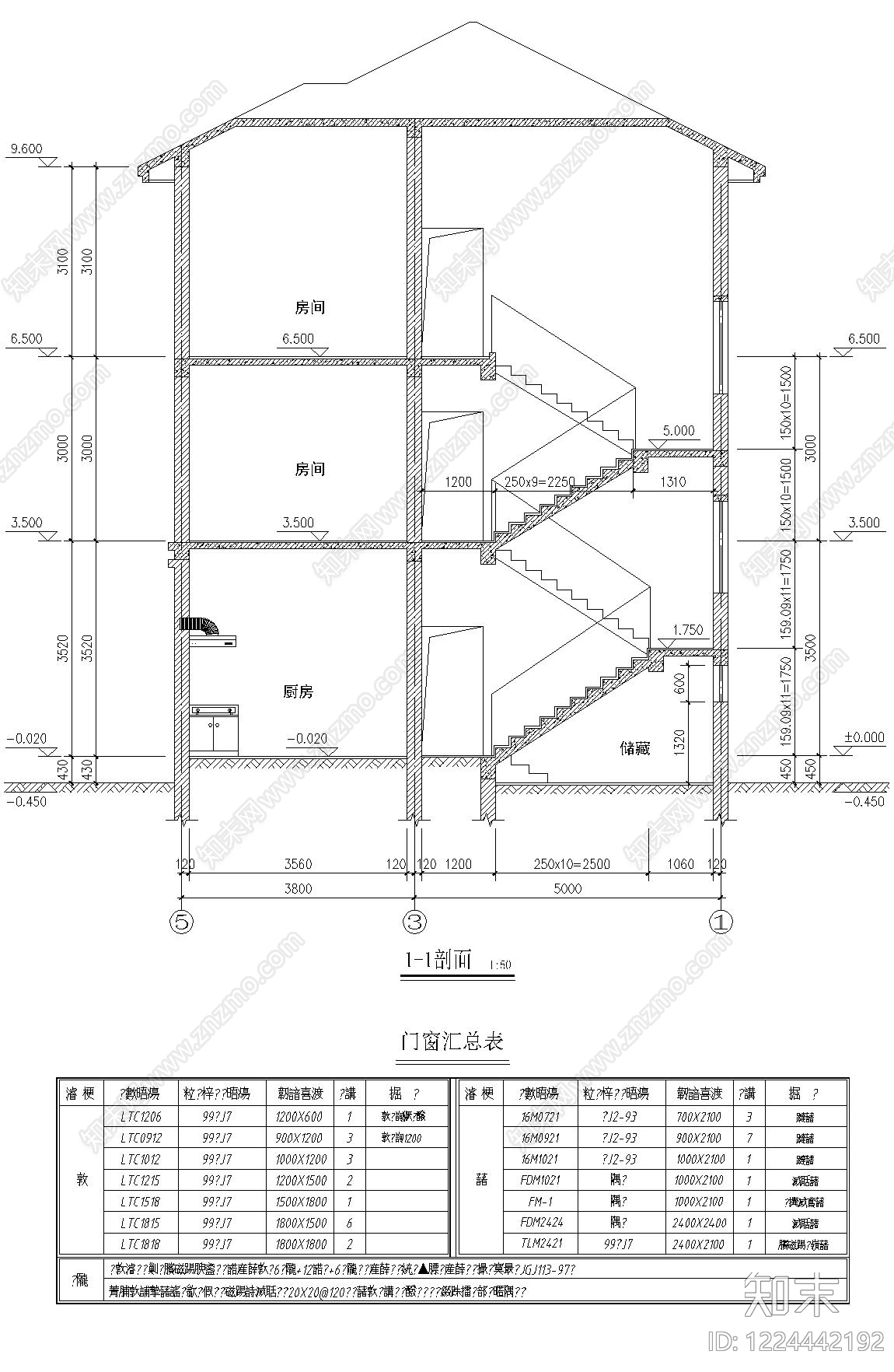 别墅建筑cad施工图下载【ID:1224442192】