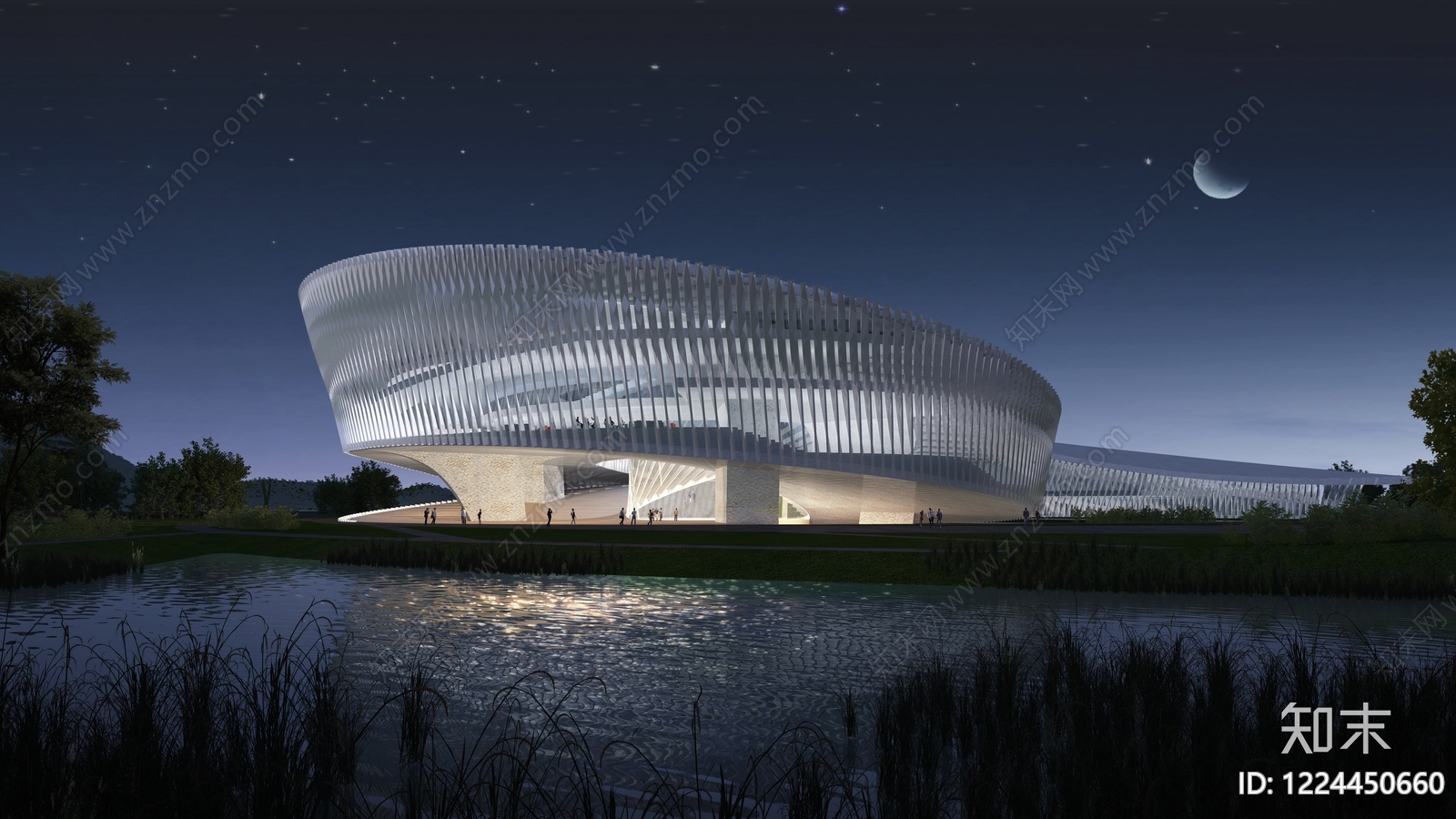 未来主义艺术风格建筑3D模型下载【ID:1224450660】