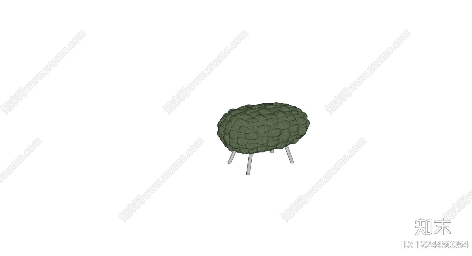 极简沙发凳3D模型下载【ID:1224450054】