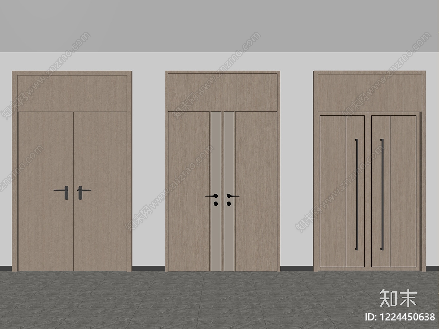 现代简约双开门SU模型下载【ID:1224450638】