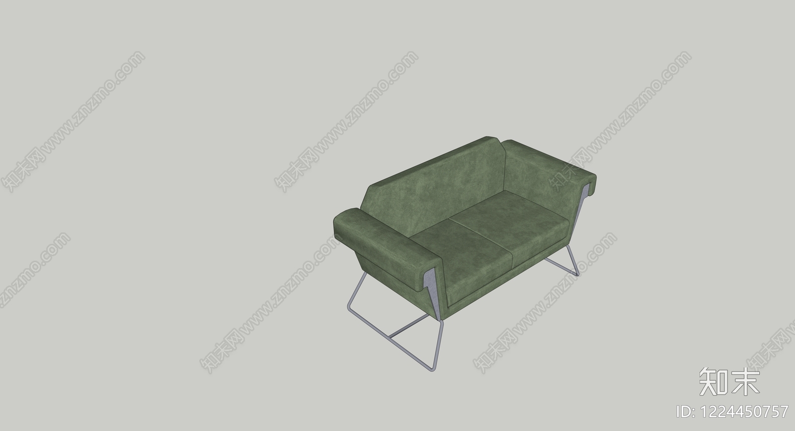 现代简约双人沙发3D模型下载【ID:1224450757】