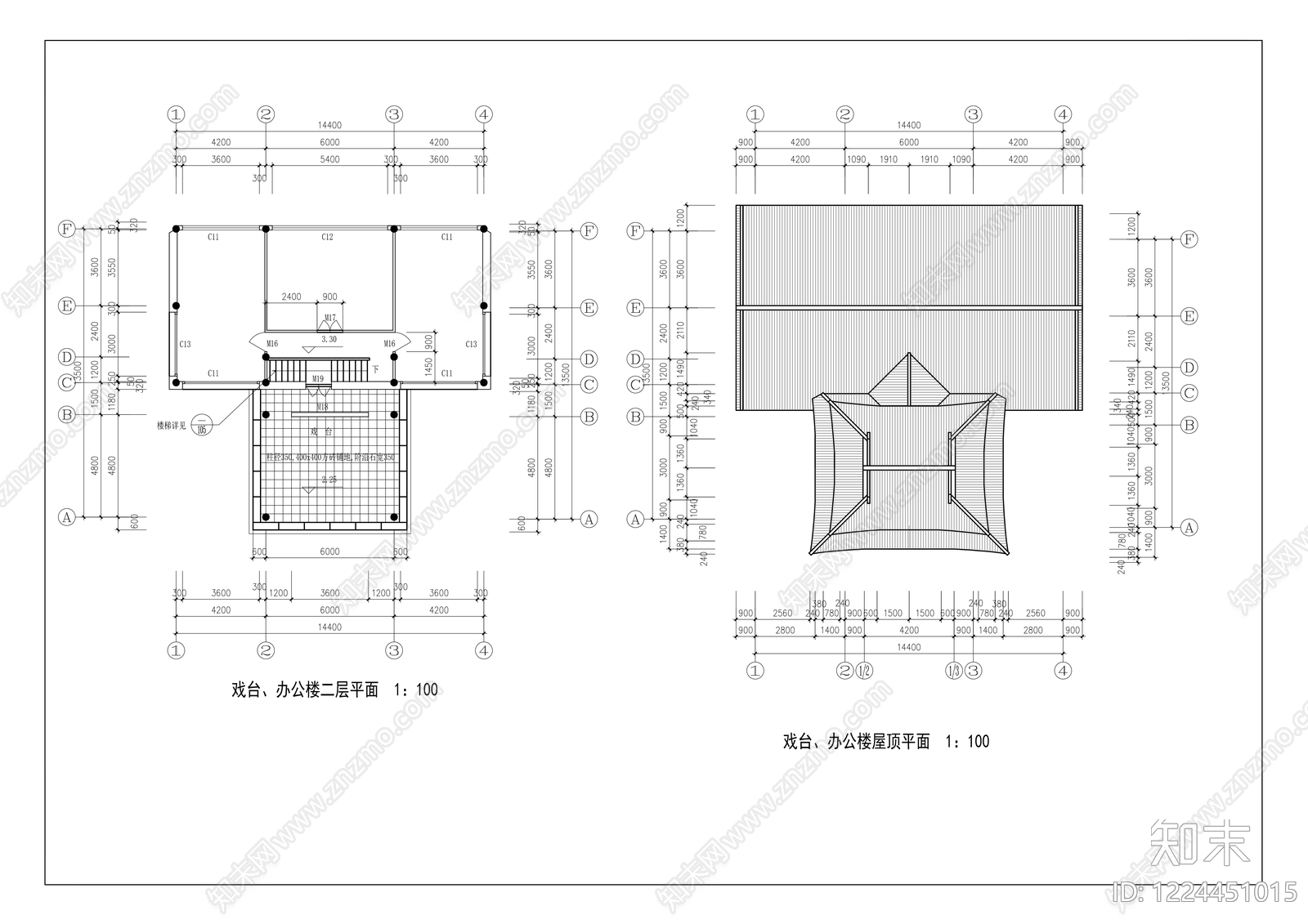 仿古建筑cad施工图下载【ID:1224451015】