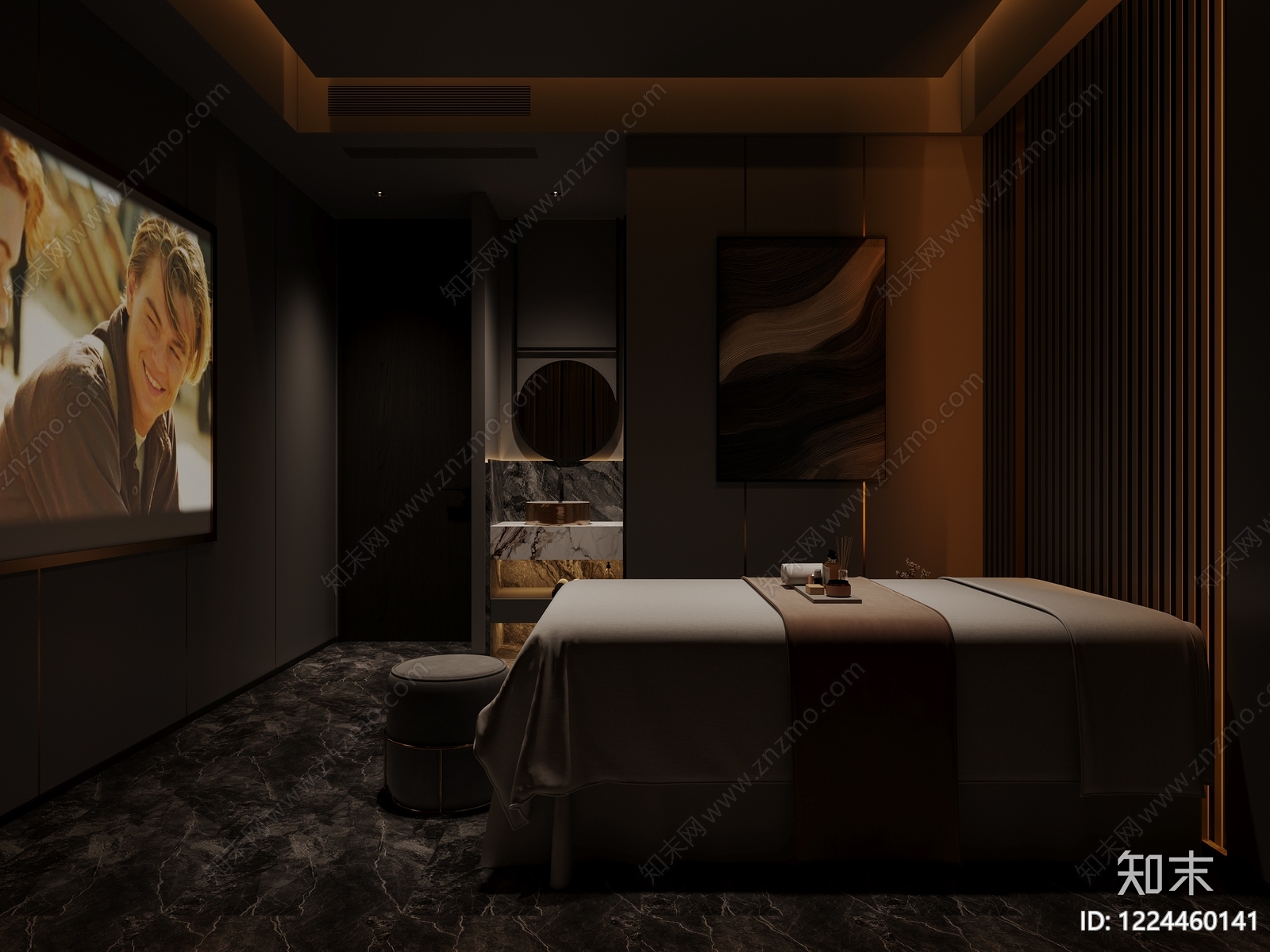 轻奢美容院3D模型下载【ID:1224460141】