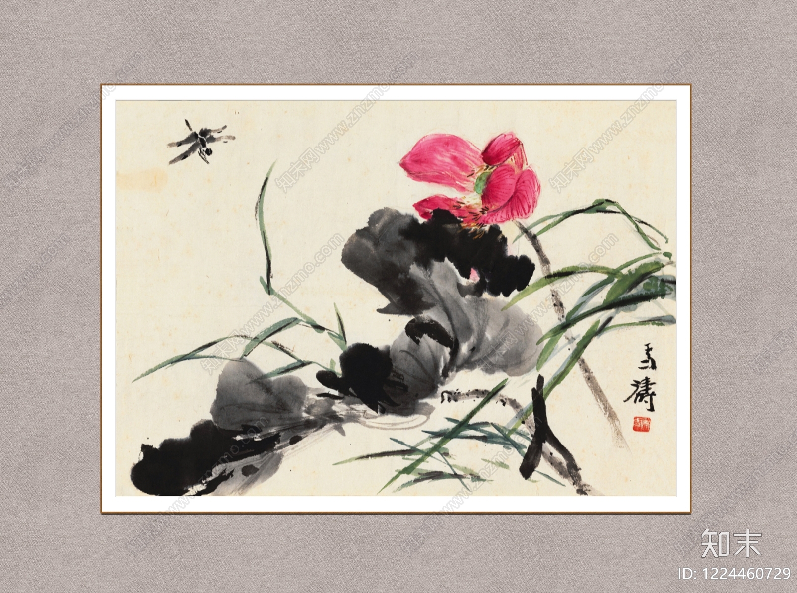 中式挂画SU模型下载【ID:1224460729】