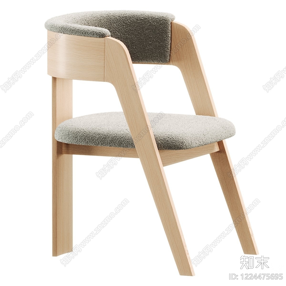 原木风儿童椅3D模型下载【ID:1224475695】