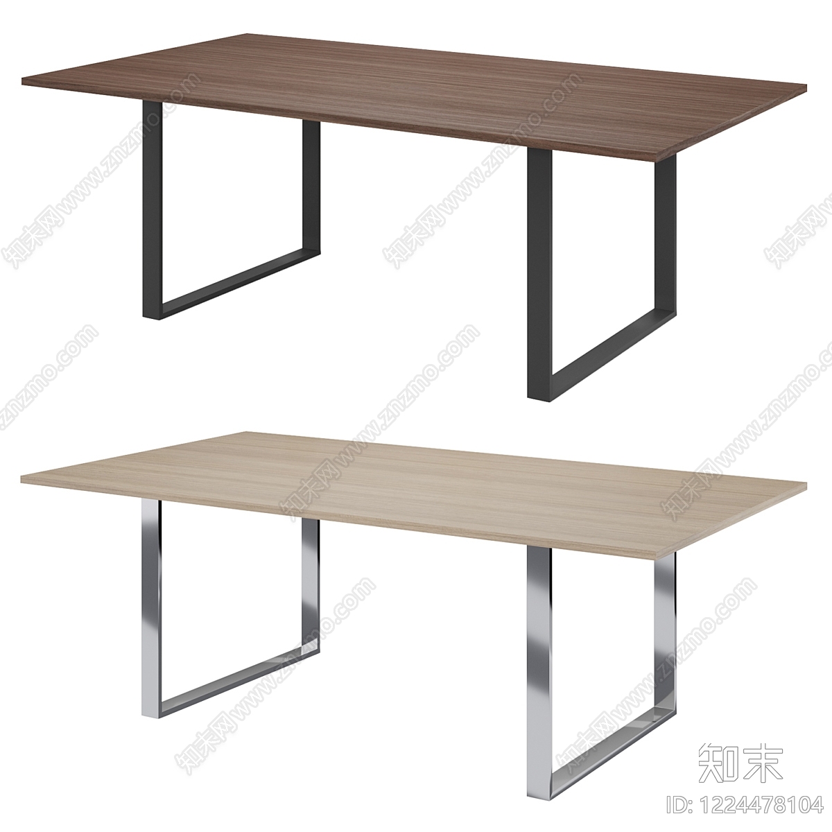 现代简约餐桌3D模型下载【ID:1224478104】