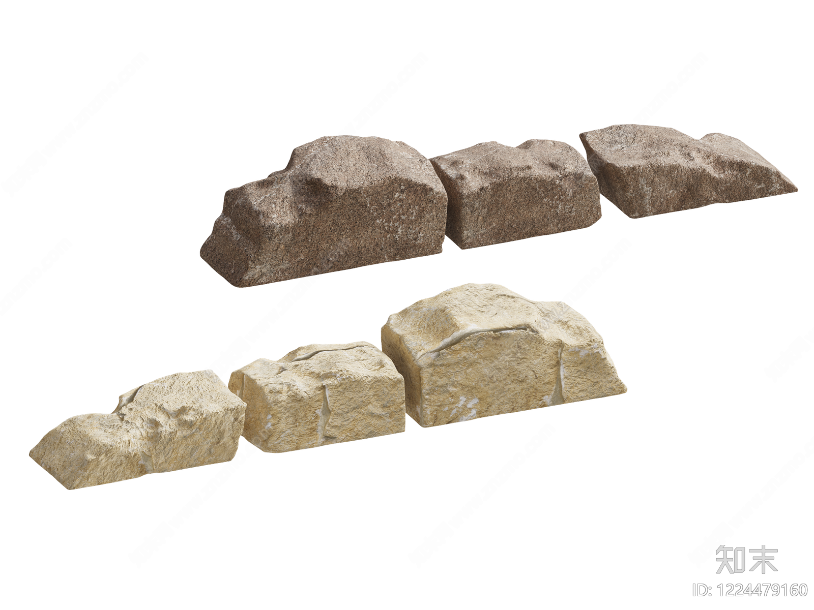 侘寂石头3D模型下载【ID:1224479160】