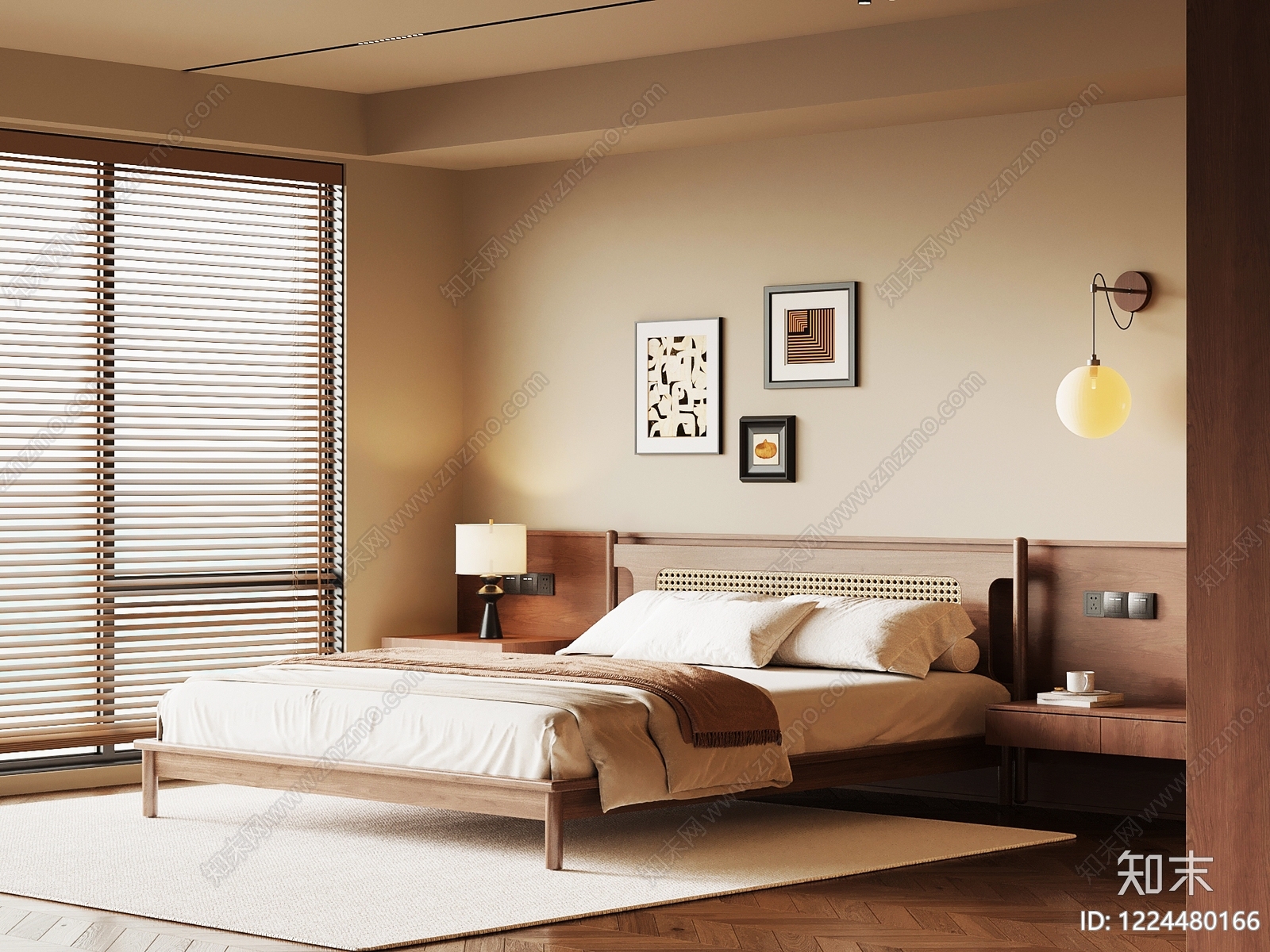 中古风家居卧室SU模型下载【ID:1224480166】