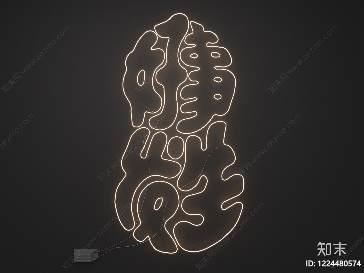 极简霓虹灯SU模型下载【ID:1224480574】